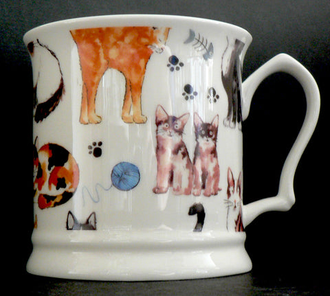 Cats design Bone China tankard