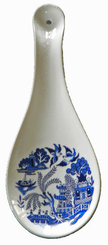 Blue willow Ceramic Spoon Rest kitchen utensil rest