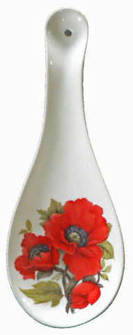 Poppy chintz Ceramic Spoon Rest kitchen utensil rest