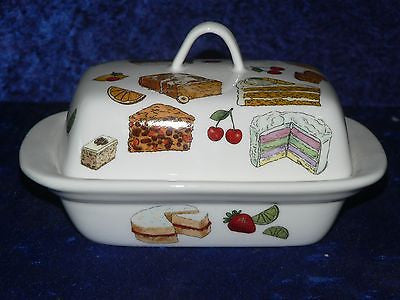 Cakes colourful porcelain traditional deep white butter dish Baking design