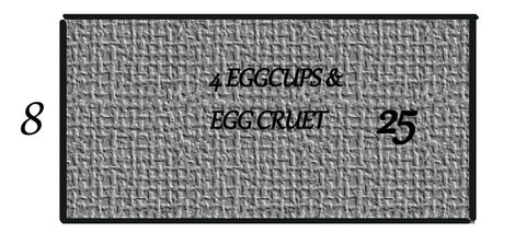 POLYSTYRENE FOR TRAY 4 EGGCUPS & EGG CRUET