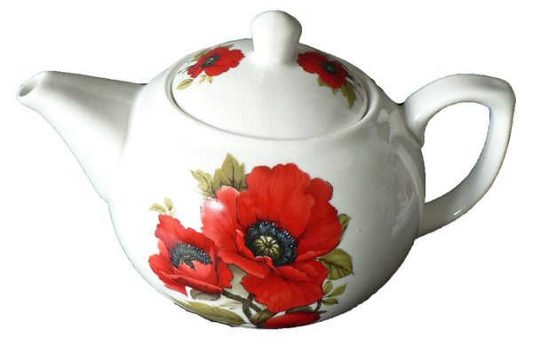 Poppy pattern 2 cup porcelain teapot