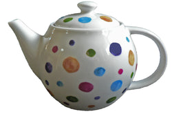 One cup teapot spots design, holds just 1 cup of tea perfect for one person