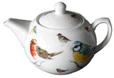 Garden Birds teapot - 2 cup or 6 cup teapot decorated allover with popular garden birds