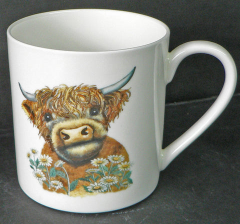 Highland Cow Large Bone China Pint 20oz Mug