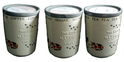 Cats Ceramic Tea Sugar Coffee Storage Jars -Set of 3 canisters with Cats Design