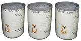 Dogs Ceramic Tea Sugar Coffee Storage Jars -Set of 3 canisters with cute Dogs Design