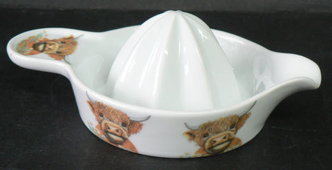 Highland Cow Ceramic Lemon Squeezer with Handle