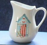 Beach Huts porcelain cream/milk jug - small 0.125 litres 3 cols
