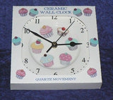 Cupcake wall clock porcelain wall clock with different cupcakes