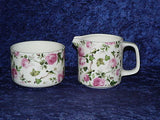 Pink Rose design -choose 2 cup or 6 cup porcelain teapot, milk jug or sugar bowl