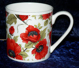 Poppy 1 pint bone china mug - Poppies all around mug