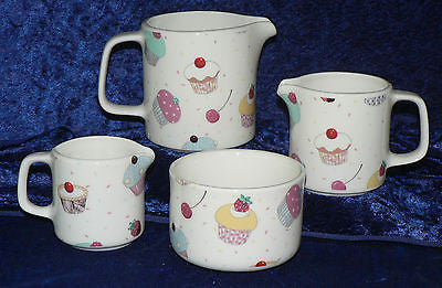 Cupcake chintz milk jugs, choice of  3 sizes jug, or sugar pot bowl 4/7/10oz