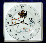 Dogs wall clock porcelain wall clock with different fun dog breeds pics