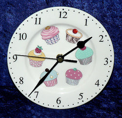 Cupcake wall clock porcelain wall clock with different cupcakes
