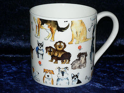 Dog 1 pint bone china mug dogs CHINTZ all around mug