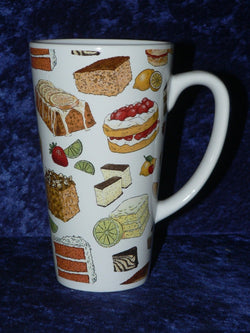 Cakes chintz ceramic large latte mug  3/4pt capacity