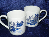 Blue Willow Pint mugs Set of 2 gift boxed 2 full pint sized mugs gift boxed