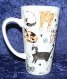 Cats & kittens fun chintz ceramic large latte mug 3/4pt capacity