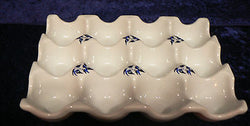 Blue Willow Ceramic 12 egg holder