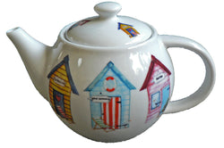 One cup teapot Beach hut design, holds just 1 cup of tea perfect for one person