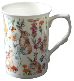 Rabbits bone china mug.  10oz standard mug