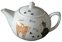One cup teapot Cat design, holds just 1 cup of tea perfect for one person