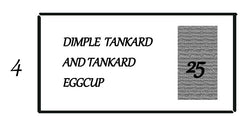 POLYSTYRENE FOR TRAY DIMPLE TANKARD & EGGCUP