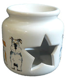 Dog lovers oil burner gift set paw shape melts, tealights,2 x yankee wax melts