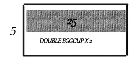 POLYSTYRENE FOR TRAY DOUBLE EGGCUP X 2