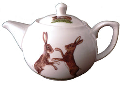 Hares pattern 2 cup porcelain teapot