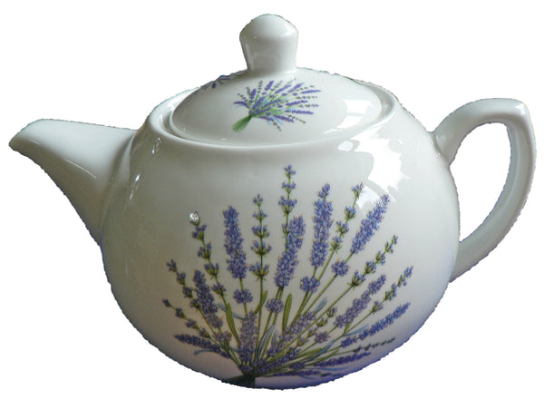 Lavender pattern 2 cup porcelain teapot