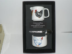 Chicken milk jug and sugar bowl - gift boxed option available