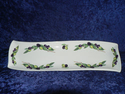 Olives ceramic tapas tray long flat tray perfect for tapas/french bread nibbles