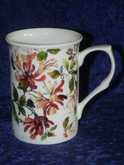Honeysuckle floral bone china mug