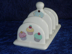 Cupcake ceramic toast rack