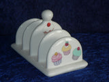 Cupcake ceramic toast rack