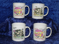 Stoneware caravan mug Choose Mum, Dad or My caravan mug our own design