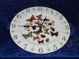Butterfly 11" large ceramic wall clock