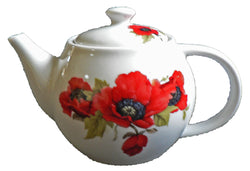 One cup teapot poppy design, holds just 1 cup of tea perfect for one person