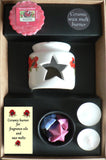 Poppy poppies Oil Burner gift boxed with yankee melt, tealights and instruction leaflet