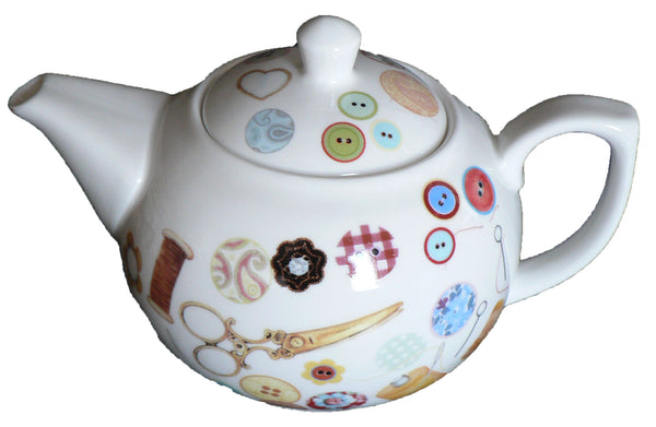 Sewing pattern 2 cup porcelain teapot