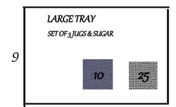 POLYSTYRENE FOR TRAY JUGS SET OF 3 & SUGAR